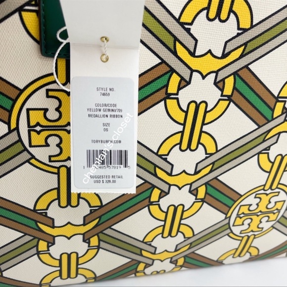 💝NeW! Tory Burch Gemini Link Large Logo Tote - Picture 7 of 12